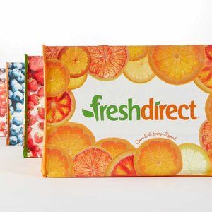 Reusable Shopping/Grocery Tote Bags Fresh Direct Fruit & Veg Prints (5 Bags)